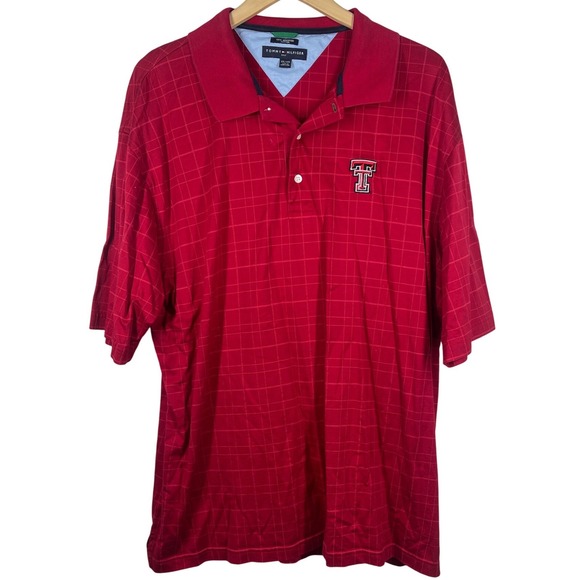 Tommy Hilfiger Other - Tommy Hilfiger Texas Tech Polo Shirt Red Plaid Men's XXL 2XL